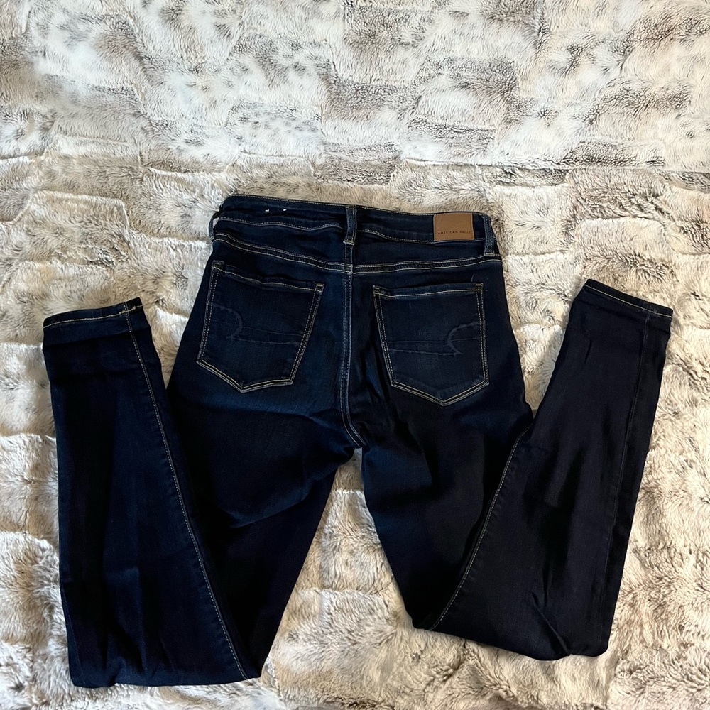 American Eagle Skinny Jeans // Dark Wash Indigo